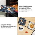thumbnail image 4 of Cartoon Cute Sheep Flower Leaf 5 Pcs Kitchen Set Heat Resistant Oven Mitts and Non-Slip Pot Holders with Adjustable Cooking Apron, 4 of 6