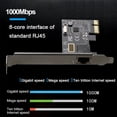 thumbnail image 3 of 2X Tarjeta de Red PCIE A RJ45 10/100/1000Mbps Convertidor PCI Express RJ45 Adaptador LAN Ethernet Gigabit PCIe para PC de Escritorio, 3 of 5