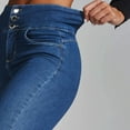 thumbnail image 5 of Uuszgmr Jeans For Women Ladies Classic Jeans Casual Slim High Waist Blue Denim Pencil Pants Trousers, 5 of 8