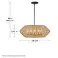 thumbnail image 5 of 10385BKCML-LV Hinkley Lighting Luca - 3.5W 5 LED Outdoor Medium Chandelier-10.75 Inch Tall and 28 Inch Wide-Natural Finish, 5 of 7