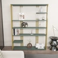 thumbnail image 2 of Jeni 63'' Accent Bookcase Bookshelf Display Unit for Livingroom, Bedroom, Hallway or Office Silva Gold, 2 of 6