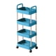 thumbnail image 2 of Zapatero para armario, organizador y almacenamiento de armario, carrito de almacenamiento con ruedas de 4 niveles, organizador de plástico multiespacio para cocina, sala de estar, oficina y baño., 2 of 8