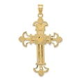 thumbnail image 3 of Auriga Fine Jewelry 10K Two-tone Gold INRI Crucifix Cross Pendant for Women (L-48mm, W-28mm), 3 of 6