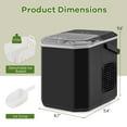 thumbnail image 3 of Costway Countertop Ice Maker Portable Ice Making Machine 6-13 Mins 9 Ice 26.5 lbs/24 Hrs Black, 3 of 10