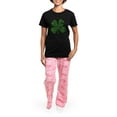 thumbnail image 4 of CafePress - Lucky 4 Leaf Clover Irish Women's Dark Pajamas - Women's Short Sleeve Print T-Shirt and Pants Dark Cotton Pajama Set, 4 of 7