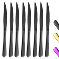 thumbnail image 1 of ReaNea Black Steak Knives Set, Serrated Knife, Stainless Steel Sharp Dinner Knife, 1 of 9
