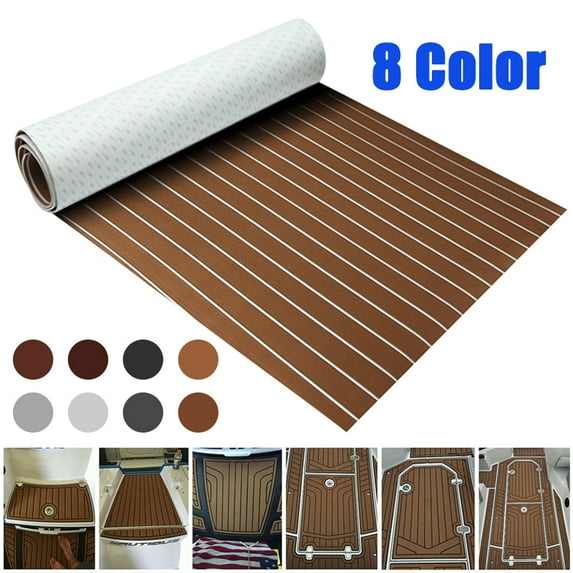 Self-Adhesive Foam Teak Decking EVA Foam Boat Flooring Faux Teak Decking Sheet Accessories Marine Boat Deck Mat