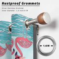 thumbnail image 5 of Outdoor Curtains for Patio Waterproof Pink Flamingo Indoor/Outdoor Curtain Tiebacks Hello Sunshine Beach Privacy Curtain Sun Block Grommet Drapes for Pergolas Gazebo Porch 2 Panel 54x108 Inch, 5 of 9