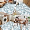 thumbnail image 5 of Area Rugs for Living Room Bedroom, Teal Spring Floral 4'x6' Rug Washable Carpet Runner Indoor Outdoor, Elegant Pastoral Flowers Non Slip Accent Floor Mats Rug for Kitchen, Office, 5 of 8