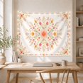 thumbnail image 5 of Floral Mandala on a Pale Blue Background, Peaceful Watercolor Style for Boho Decor Lovers, Botanical Wall Art, Housewarming Gift Tapestry Wall Hanging for Bedroom and Living Room, 5 of 7