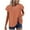 Orange, variant on hotojiny Boho Tops for Women Summer Oversized Crew Neck Lace Tunic Blouse Casual Ruffle Short Sleeve Flowy Shirt Beach Vacation Clothes for Women