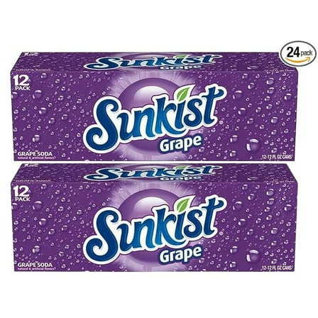 Sunkist Soda Bundled by Louisiana Pantry (Grape, 24 Pack 12 oz Cans)