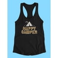 thumbnail image 3 of Happy Camper. Tent Design Tank Women -Image by Shutterstock, Female Medium, 3 of 4