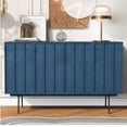 thumbnail image 3 of 55.3"  Sideboard Buffet Cabinet with 4 Doors and Adjustable Shelves, Minimalist Style Wooden Console Table Accent Cabinet, Suitable for Living Rooms, Entrance and Study Rooms, 3 of 7
