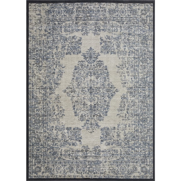 Loomaknoti Celena Amiber 8' x 10' Blue Oriental Indoor Area Rug