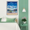 thumbnail image 4 of Kit de pintura por números DIY, arte al óleo junto al mar, imagen artesanal, decoración del hogar, 4 of 9