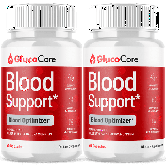 GlucoCore Blood Support Pills Advanced Formula Vitamin Supplement Gluco Core 120 Capsules
