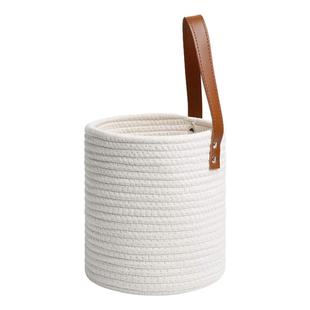 HOTWINTER Wall Hanging Cotton Storage Baskets, Small Rope Baskets with
