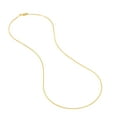 thumbnail image 2 of 14K Yellow Gold Women's 20" 0.96mm Box Chain Necklace with 070 Gauge and Lobster Lock Quality Tag, 2 of 4