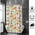 thumbnail image 4 of Coolnut Shower Curtain Set with Hooks Cute Foxes Polyester Waterproof Bath Curtain for Bathroom Bathtubs Decor 60 x 72 Inches, 4 of 6