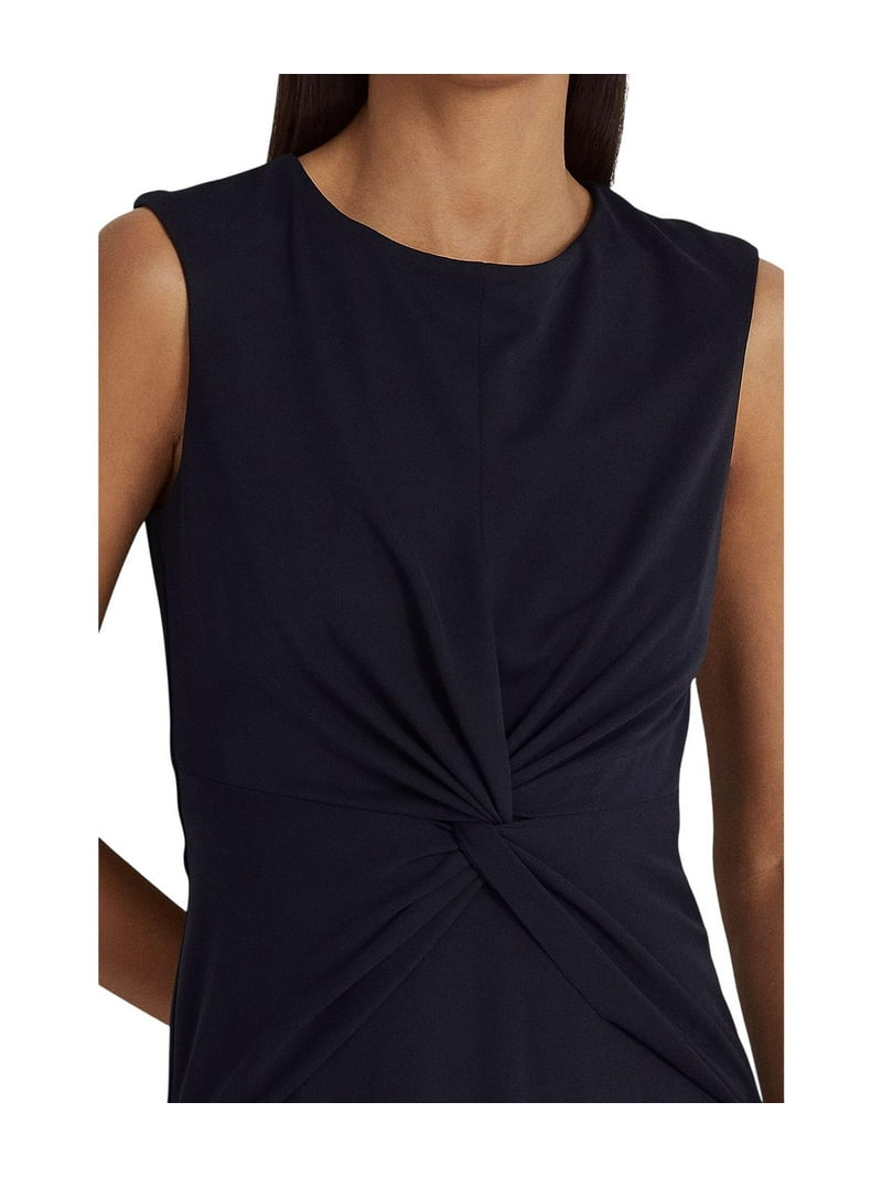 Lauren Ralph Lauren Womens Twist Front Jersey Dress Lighthouse