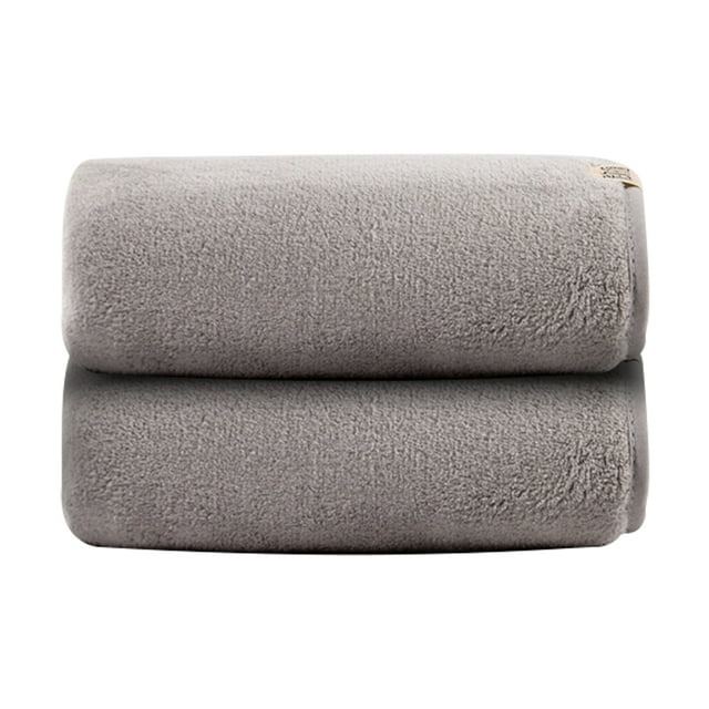 2 uds toalla de fibra de carbón de bambú-gris-exquisita bolsa de PE