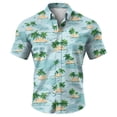 thumbnail image 5 of Hawaiian Mens Shirts Short Sleeve Ocean Wave Print Button Down Shirts Casual Stylish Beach Vacation Blouses, 5 of 7