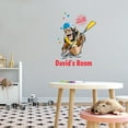 thumbnail image 2 of Personalized Name Animal Wall Decal Monkey in a Canoe Paddling Custom Name Bedroom Wall Decal for boys and girls Monkey You Are Amazing Themed Kids Room Décor - Size: 24 In x 30 In, 2 of 5