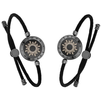 Totwoo Touch Bracelets for Long Distance Couples - Sun&Moon Silver Milan  Rope Design - Walmart.com