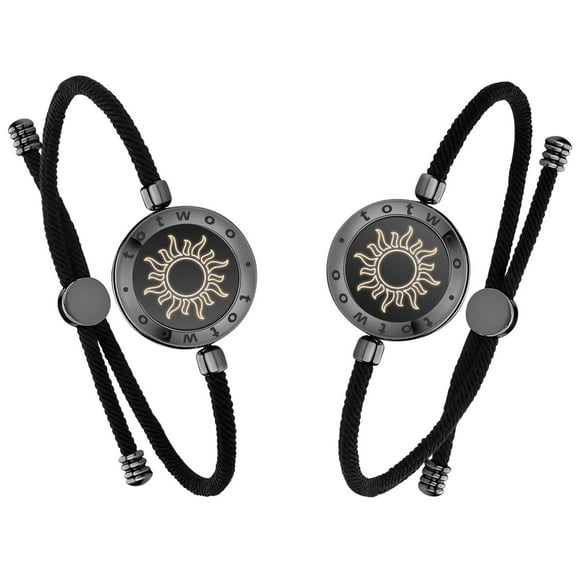 TOTWOO Long Distance Touch Bracelets for Couples, Vibration & Light up for Love Couples Bracelets | Long Distance Relationship Gifts for Girlfriend