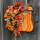thumbnail image 1 of Corona de calabaza grande Savlot de 32 cm para otoño, ideal para decorar la puerta principal, Acción de Gracias, hojas de arce y cosecha otoñal, ideal para el jardín del hogar., 1 of 7