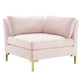 thumbnail image 4 of Modway Ardent 5-Piece Performance Velvet Sectional Sofa in Pink, 4 of 10