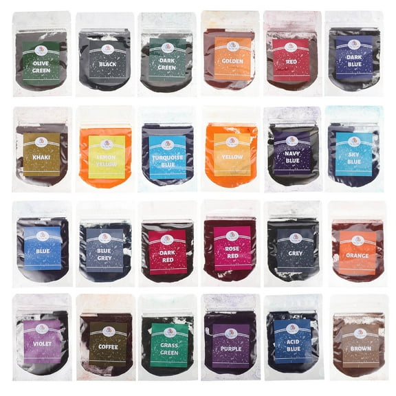 Toyvian 24 Bags of Tie Dye Powders for DIY Projects