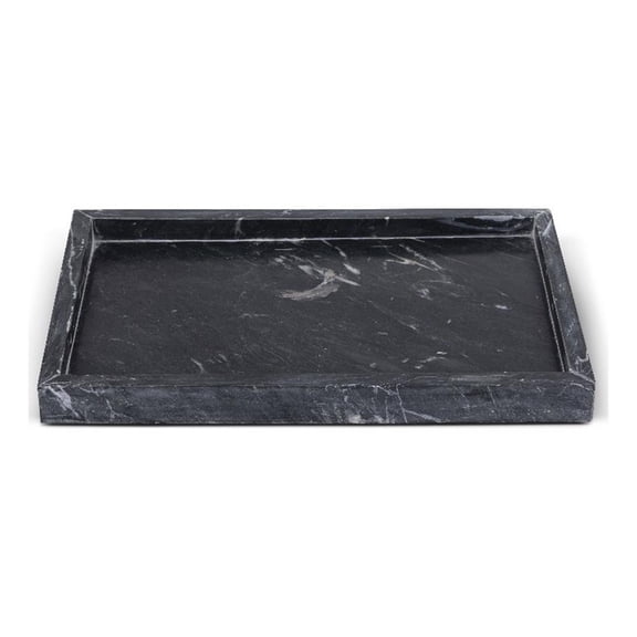 Meridian Furniture Barletta Black Rectangular Marble Tray