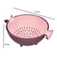 thumbnail image 3 of Juego de Cestas de Drenaje Plástico Giratorio Doble – Colador de Frutas y Verduras de Doble Capa, 11.85" Amarillo/Rosa/Azul, Colador de Cocina Multiusos con Asas para Lavado y Almacenamiento, 3 of 7