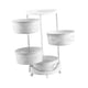 thumbnail image 2 of Estante de almacenamiento giratorio para baño, versátil, ajustable, con ruedas de pie 4 capas, 2 of 9