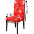 thumbnail image 6 of 4PCS Stretch Removable Washable Dining Room Chair Protector Slipcovers Christmas Decoration/Home Decor Dining Room Seat Cover, 6 of 7