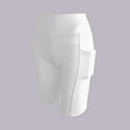 thumbnail image 2 of Likimi Yoga Shorts For Women High Waist Workout Solid Color Stretchable Shorts With Pockets White Size 2Xl, 2 of 4