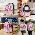 thumbnail image 3 of Kuiaobaty Stars Marble Print 3 Pcs Backpack and Lunch Box Set for Girls Boys Multi Pockets Lunch Bag and Bookbag with Bottle Holder Lightweight Backpack and Pencil Bags Set for School Picnic, 3 of 7