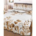 thumbnail image 2 of Quilts Full Size, Brown Eucalyptus Soft Comforter Bedding Set for Bed, Spring Summer Farmhouse Leaves Watercolor Lightweight Quilted Bedspread with Pillow Cover(2 Pieces) for All Season, 78x90 Inch, 2 of 6