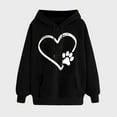 thumbnail image 5 of Fmbrln Hoodies for Women Fall Winter Long Sleeve Hoodie Pullover Fashion Casual Heart Print Hooded Sweatshirts Trendy Comfy Tops, 5 of 5