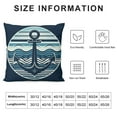 thumbnail image 5 of GOSMITH  Decorative Pillow Cover,Retro Nautical Anchor Throw Lumbar Waist Pillow Case Cushion Cover Home Office Decorative Oblong, 5 of 5