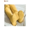 thumbnail image 6 of Spencer Women's Soft Warm Coral Fleece Knee High Stockings Over the Knee Leg Warmer Cozy Fuzzy Socks "Yellow", 6 of 8