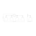 thumbnail image 3 of Vanity Art 4-Lights Wall Sconce Lighting Vintage Industrial Indoor and Outdoor Light Fixture Wall Mount Lamp Bath Sconce for Farmhouse, Bedroom, Bathroom Vanity, Living Room BA220-4SN-BL, 3 of 3