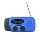 thumbnail image 1 of Radio meteorológica de manivela de emergencia solar, radios AM/FM autoalimentadas portátiles, linterna LED, cargador USB para acampar, azul 1,23 cp, 1 of 5