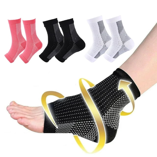 LOVEVER 4Pair Soothe Compression Socks Neuropathy Socks Relief Socks for Neuropathy Pain Men Women(Multicolor S/M)