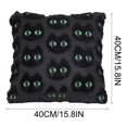 thumbnail image 2 of Halloween Pillow Covers 18x18 inch Throw Pillow Cases Soft Plush Faux Fur Wool Couch Cushion Case for Chair Sofa Bedroom Living Room Home Decor, 2 of 6