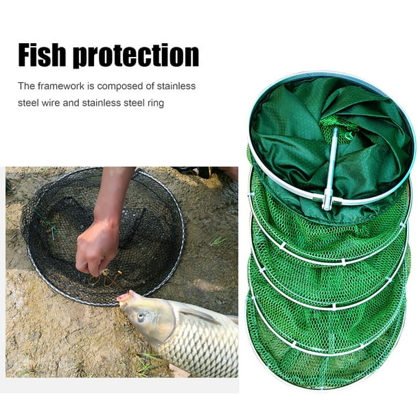 Akerlok Fishing Net Fish Trap Crayfish Basket Carp Fishing Accessories  (25-2.5m) 