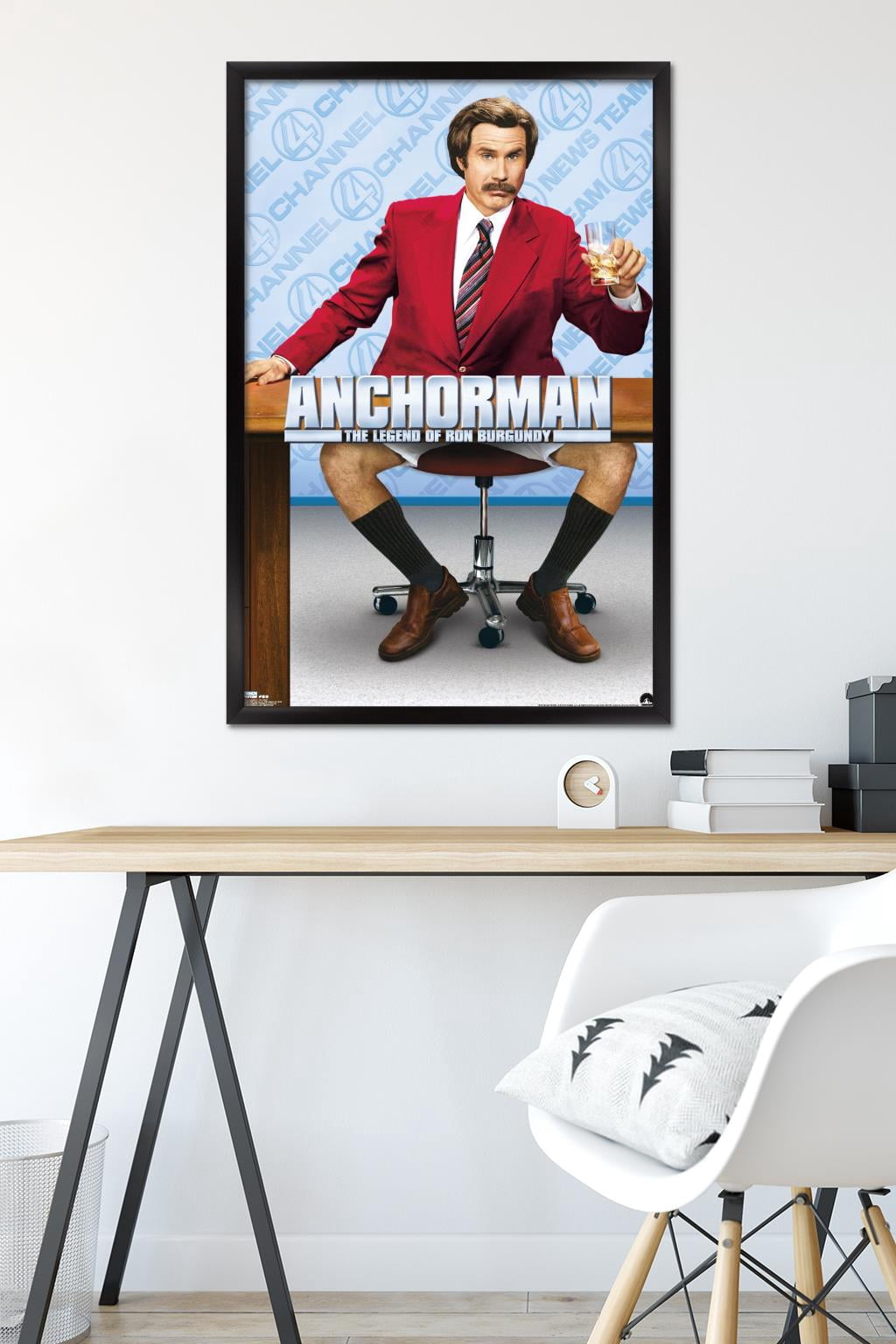 Anchorman - One Sheet Wall Poster, 22.375" x 34", Framed