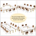 thumbnail image 4 of Tribesigns 6.5FT Conference Table, 78 Inch Rectangular Meeting Table with Metal Legs, Large Office Seminar Table for 6 to 8 People (Only Table), 4 of 5